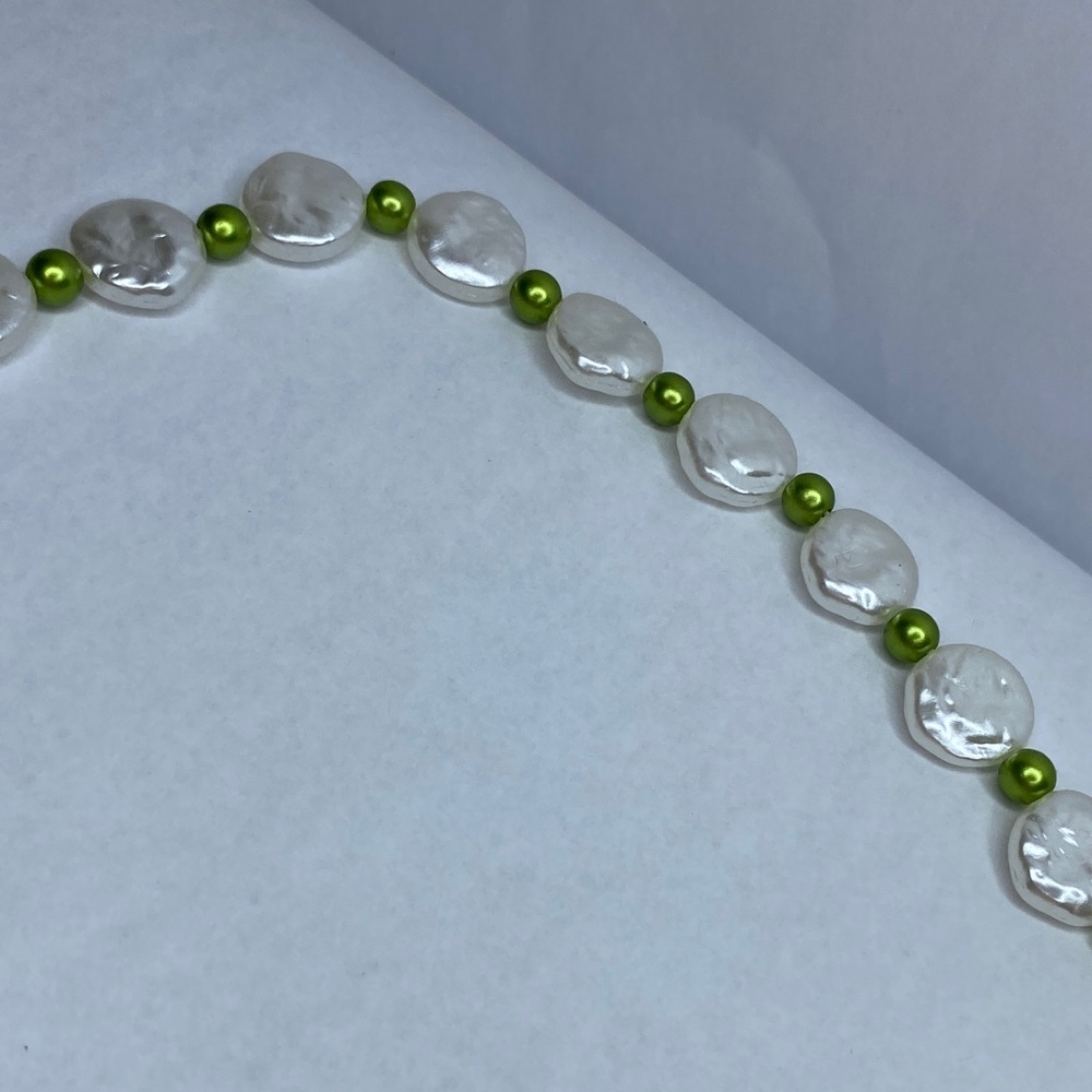 Green and Silver Paw Pendant Handmade Badge Holder Necklace - Picture 5 of 5